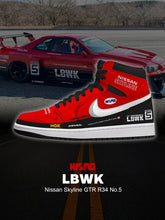Skyline GTR R34 Nr. 5 V.1 Custom High-Top-Sneaker